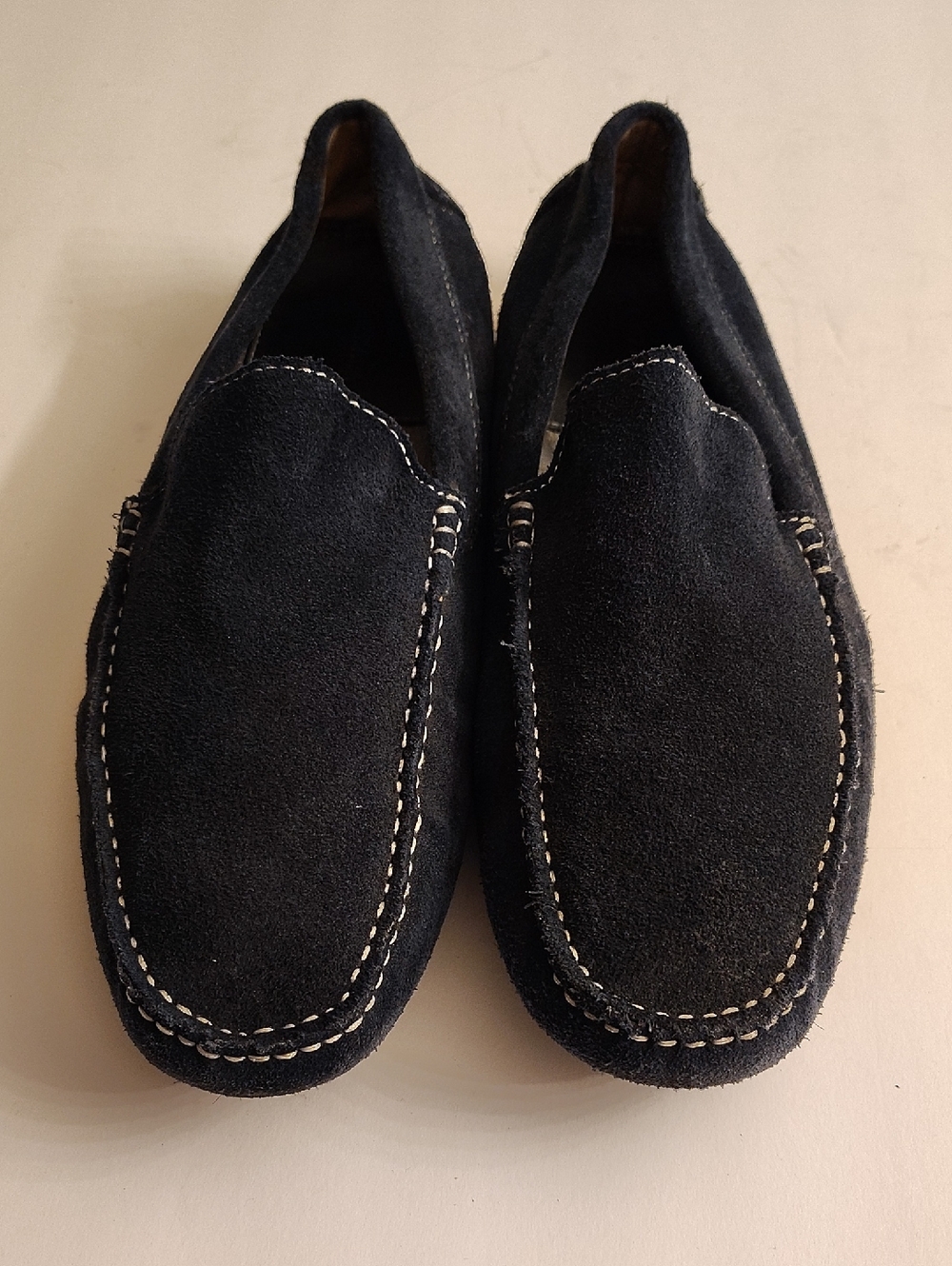 Zanzara Men's Size 8.5 Navy Blue Suede Slip-On Driving Loafers 6S X